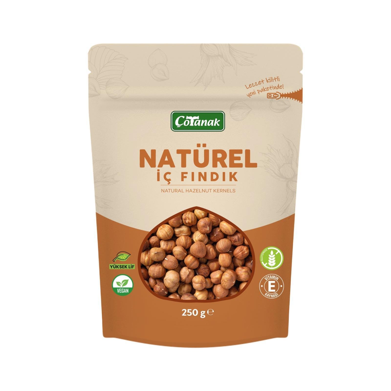 250g Natürel İç Fındık 4 Çotanak 250 Gr Naturel İç Fındık - Görsel 1